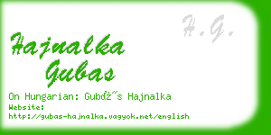 hajnalka gubas business card